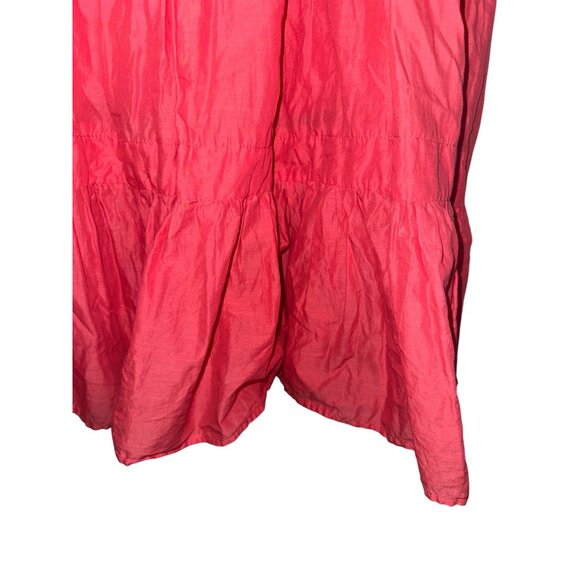 Womens coral tiered  Maxi Skirt With Embellished Waistband By Metro 7 Size 12 10 - Picture 6 of 8